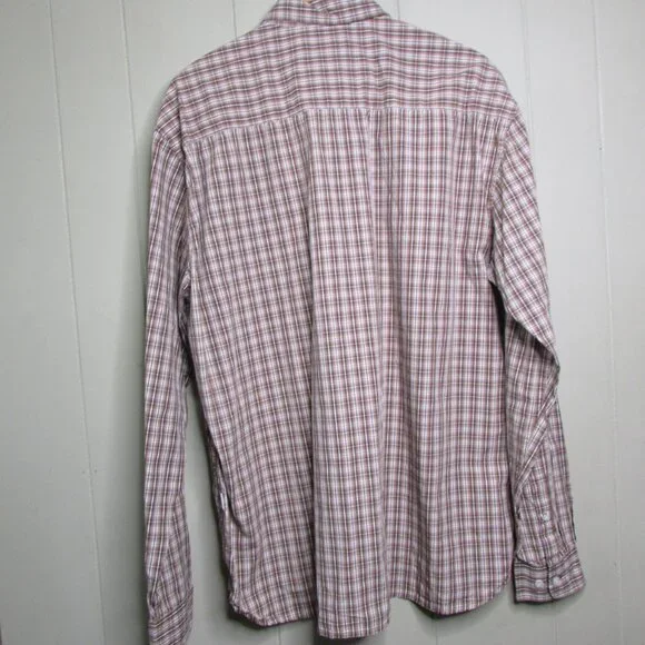 Magellan Sportswear Button Up Shirt XL Plaid Brown White - Picture 10 of 15